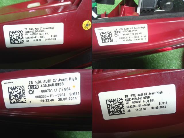 アウディ A6 左テールランプ DBA-4GCHVS 4G9945095B