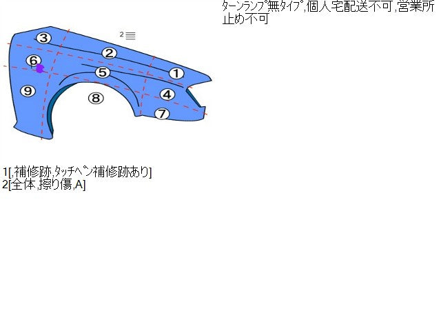 プリウスα 右Ｆフェンダー DAA-ZVW41W 53801-47060