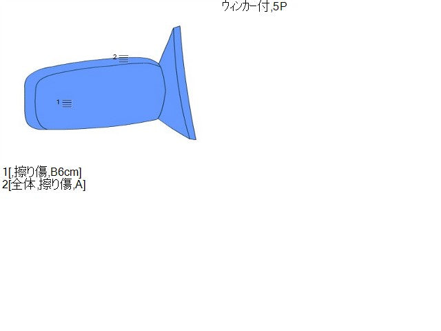 BMW 3シリーズ 右サイドミラー LDA-8C20 51 16 7 345 688