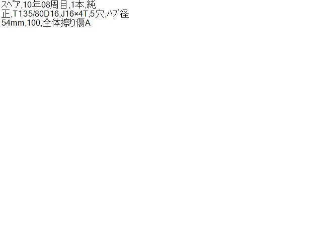 プリウス タイヤホイールＡＳＳＹ DAA-ZVW30 42611-20840