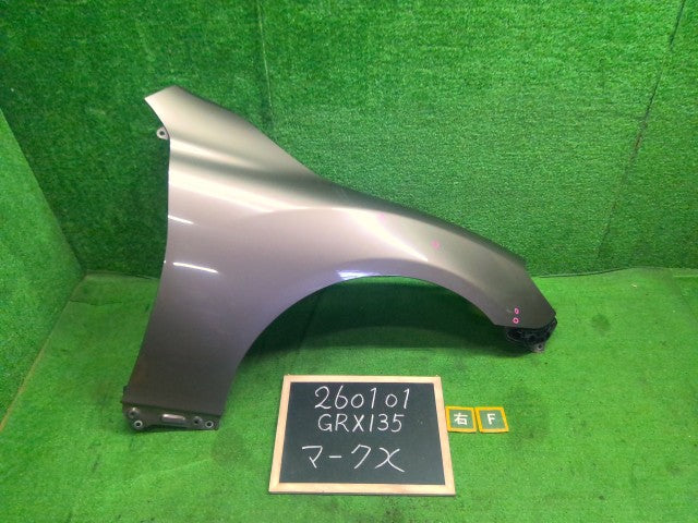 【中古】マークＸ DBA-GRX135 右フロントフェンダー 53811-22A20
