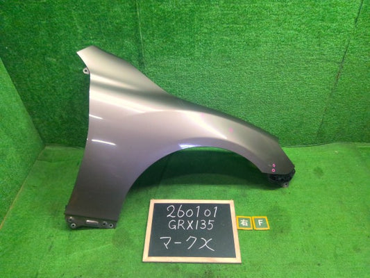 【中古】マークＸ DBA-GRX135 右フロントフェンダー 53811-22A20