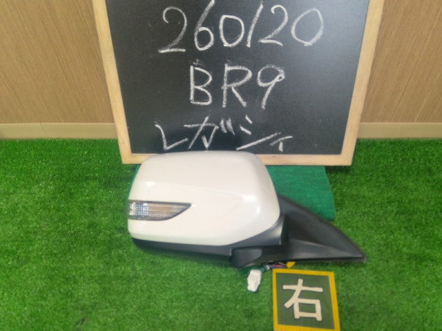 【中古】レガシィ DBA-BR9 右サイドミラー 右ドアミラー