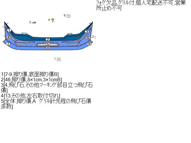 【中古】Ｎ－ＢＯＸ DBA-JF1 フロントバンパーＡＳＳＹ 71101-TY0-N00ZC