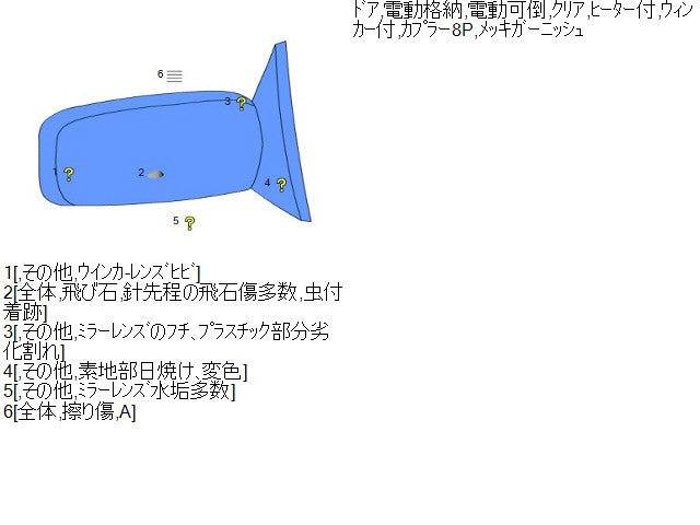 カローラフィールダー 右サイドミラー DAA-NKE165G 87910-12J90
