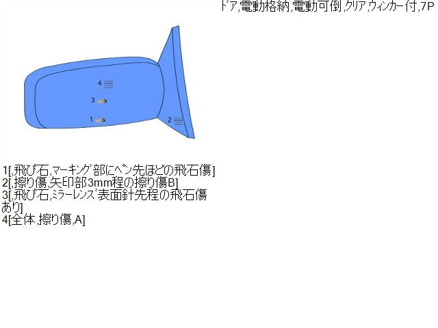 プリウス 右サイドミラー DAA-ZVW30 87910-47300