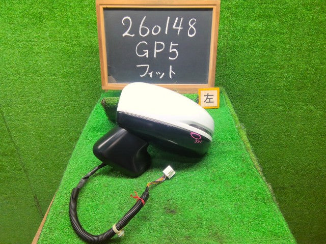 【中古】フィット DAA-GP5 左サイドミラー 76258-T5A-J52