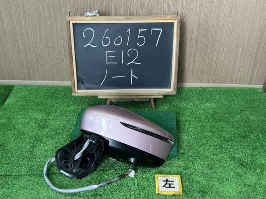 【中古】ノート DBA-E12 左サイドミラー 左ドアミラー