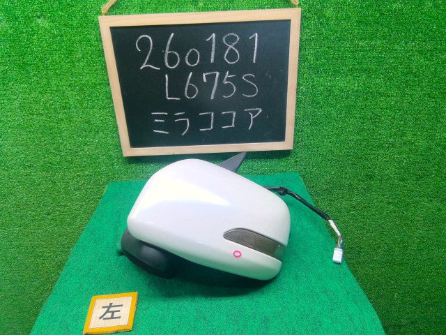 【中古】ミラココア DBA-L675S 左サイドミラー 87940-B2B90
