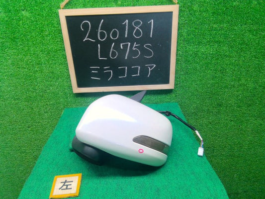 【中古】ミラココア DBA-L675S 左サイドミラー 87940-B2B90
