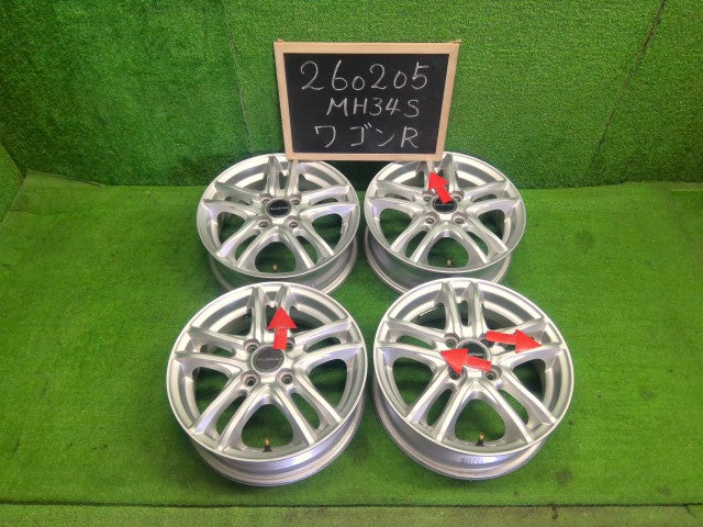 【中古】14インチ アルミホイール ブリヂストン 4.5J
