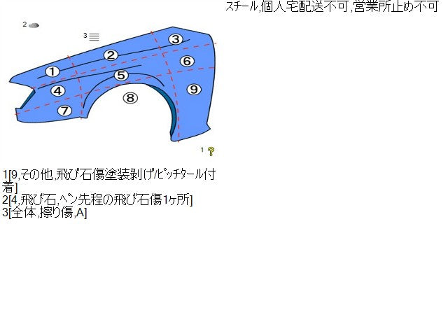 アクア 左Ｆフェンダー DAA-NHP10 53812-52410