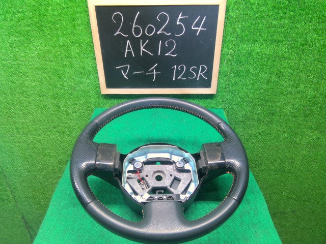 【中古】マーチ CBA-AK12 ステアリングホイール 48430-1A103