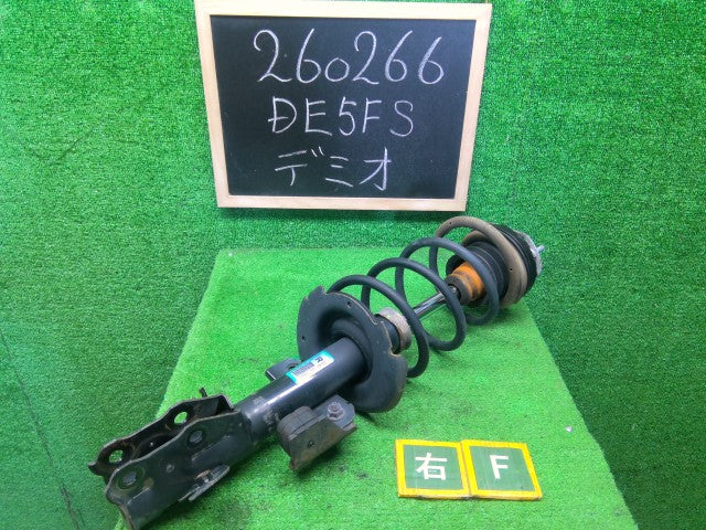 【中古】デミオ DBA-DE5FS 右フロントストラット D04A-34-700C