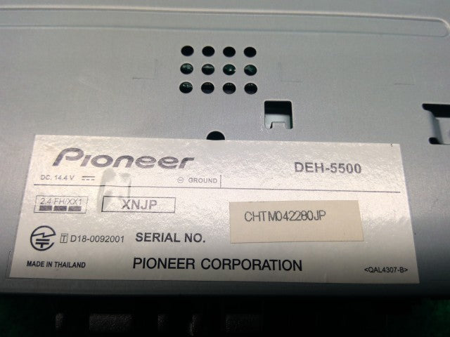 【中古】カロッツェリア DEH-5500 ジムニー GF-JB23W外し