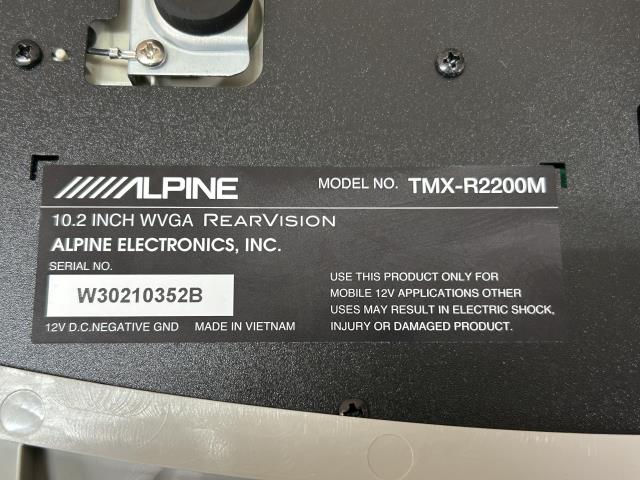 アルパイン フリップダウンモニター TMX-R2200M ＭＰＶ