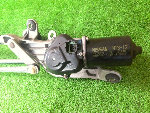 【中古】エクストレイル DBA-NT31 フロントワイパーモーター リンク付き
