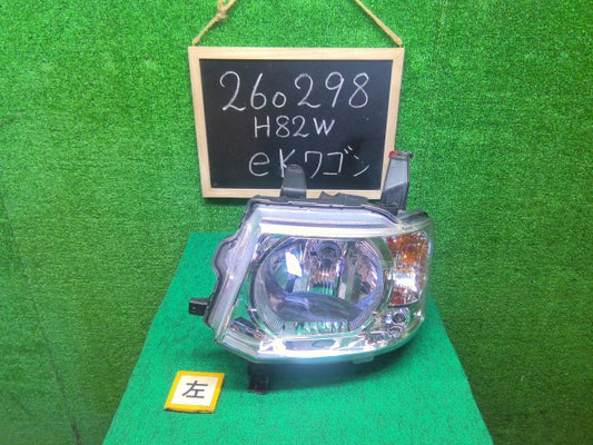 【中古】ｅＫワゴン DBA-H82W 左ヘッドランプＡＳＳＹ 8301A601