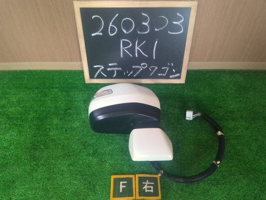【中古】ステップワゴン DBA-RK1 右サイドミラー 右ドアミラー