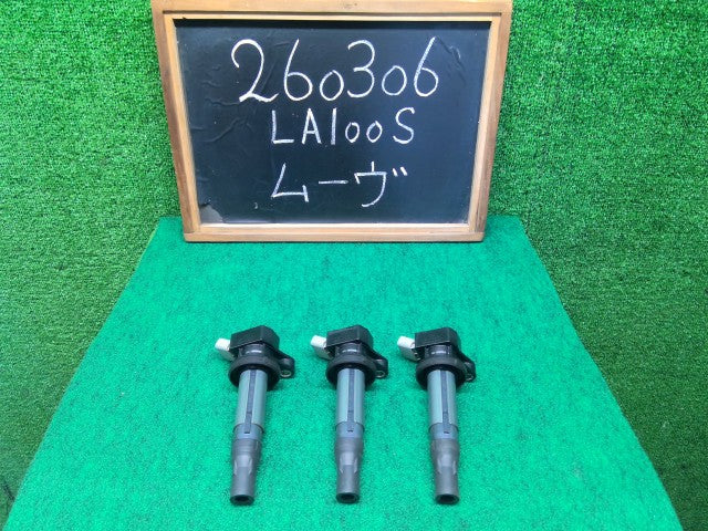 【中古】ムーヴ DBA-LA100S イグニッションコイル 3本セット