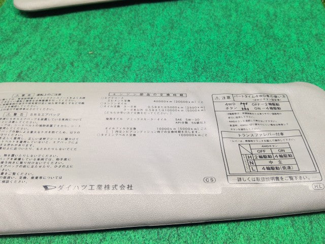 【中古】ハイゼット LE-S210V サンバイザー 74310-97528-030