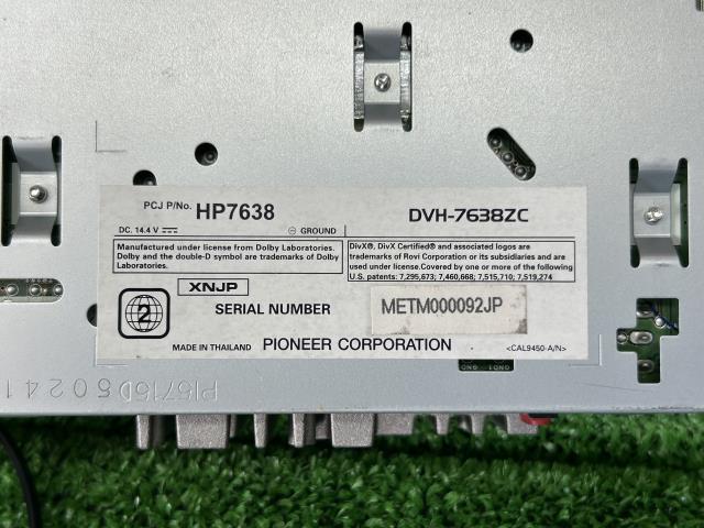 【中古】シトロエン ABA-B7HN02 オーディオ DVH-7638ZC