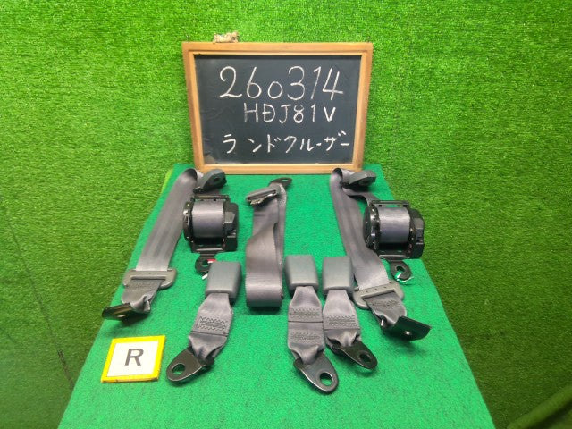 【中古】ランドクルーザー S-HDJ81V リアシートベルト 73380-60021-B0