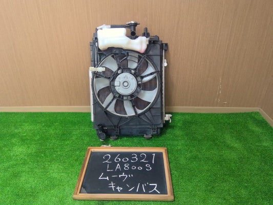 【中古】ムーヴキャンバス 5BA-LA800S ラジエータ ファン付