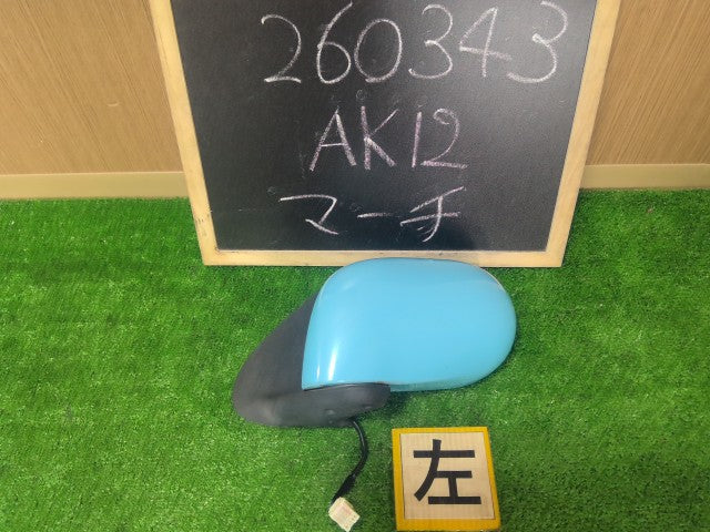 【中古】マーチ DBA-AK12 左サイドミラー 左ドアミラー