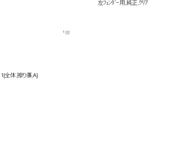 【中古】デリカＤ5 LDA-CV1W 左フェンダー用 アンダーミラー
