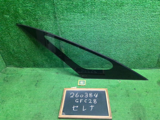 【中古】セレナ 6AA-GFC28 右フロント サイドウインドガラス