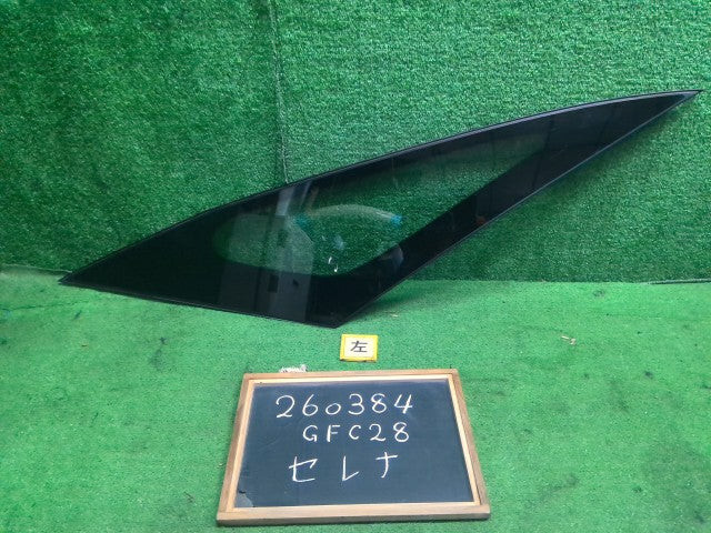 【中古】セレナ 6AA-GFC28 左フロント サイドウインドガラス