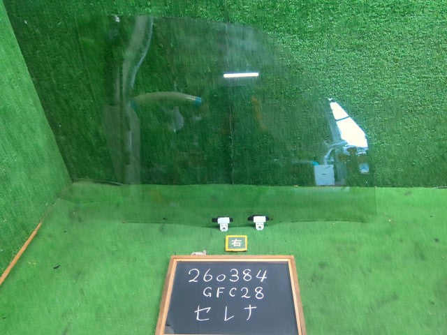 【中古】セレナ 6AA-GFC28 右フロントドアガラス 80300-7DA0A