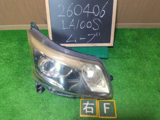 【中古】ムーヴ DBA-LA100S 右ヘッドランプ 右ヘッドライト