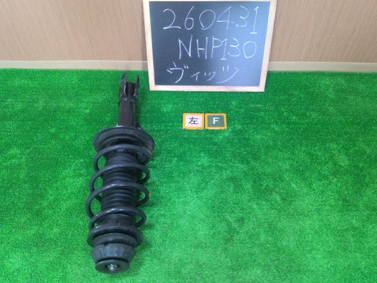 【中古】ヴィッツ DAA-NHP130 左フロントストラット 48520-52F60