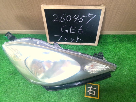 【中古】フィット DBA-GE6 右 ヘッドランプ