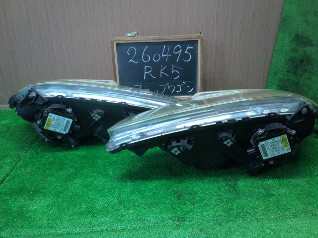 【中古】ステップワゴン DBA-RK5 ヘッドランプ ヘッドライト
