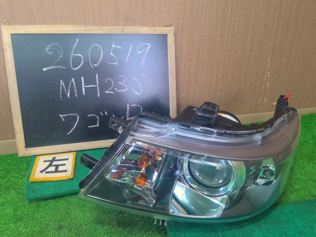 【中古】ワゴンＲ DBA-MH23S 左 ヘッドランプ