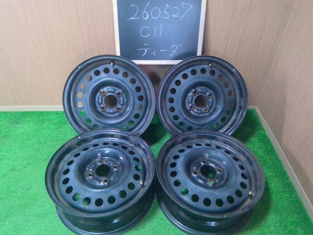 【中古】ティーダ DBA-C11 15インチ スチールホイール