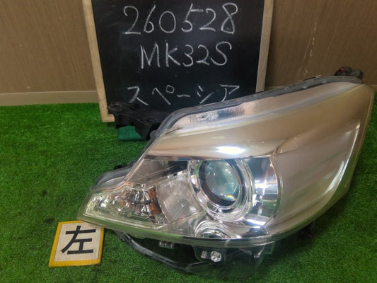 【中古】スペーシア DBA-MK32S 左 ヘッドランプ