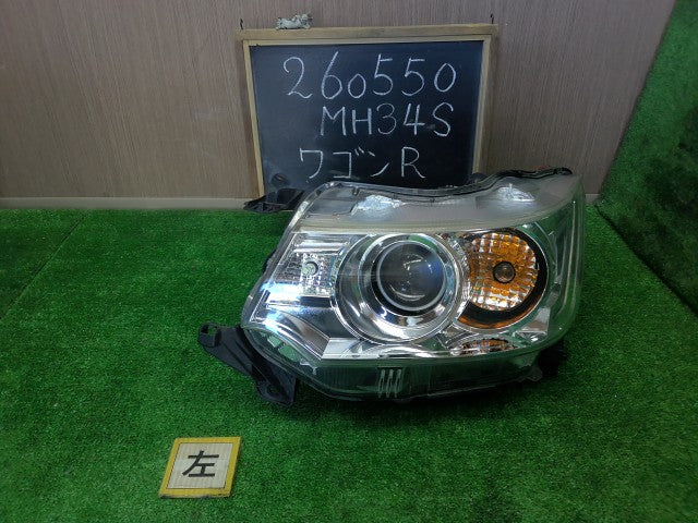 【中古】ワゴンＲ DBA-MH34S 左 ヘッドランプ
