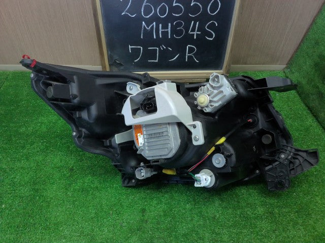 【中古】ワゴンＲ DBA-MH34S 左 ヘッドランプ