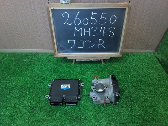 【中古】ワゴンＲ DBA-MH34S スロットルボディ スロボ
