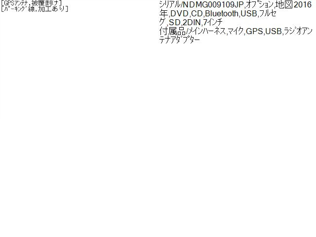 【中古】カロッツェリア カーナビゲーション AVIC-MRZ099 地図データ2016年
