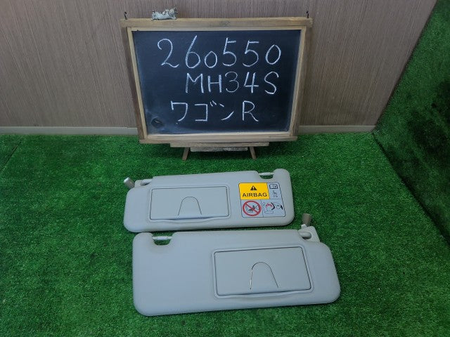 【中古】ワゴンＲ DBA-MH34S 左右 サンバイザー