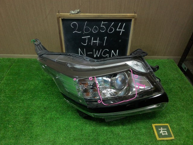 【中古】Ｎ－ＷＧＮ DBA-JH1 右 ヘッドランプ