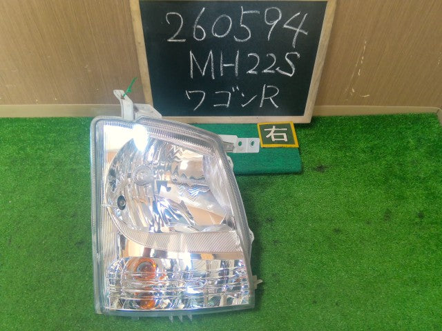 【中古】ワゴンＲ DBA-MH22S 右 ヘッドランプ